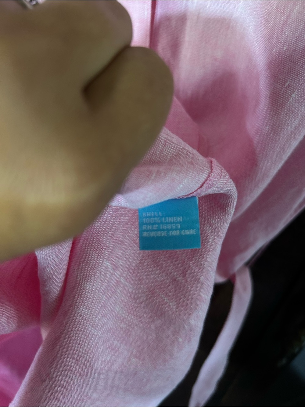 J. McLaughlin Pink Linen Shirt Dress - Picture 4 of 5